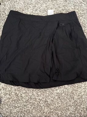 Calvin Klein Black Performance Skort with CK Accent